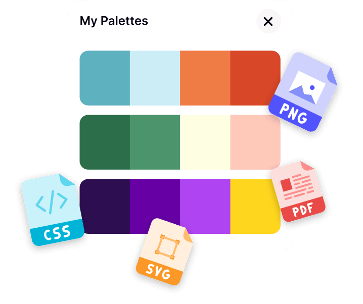 Export Your Palettes Seamlessly in Various Formats