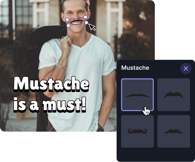 Easily Add Mustache to a Photo Online