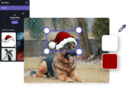 Or you can upload your own Santa hat icon