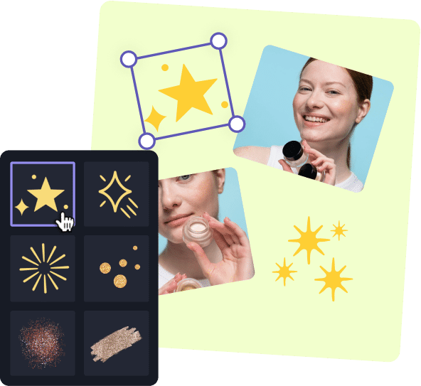 Add glitters to images  Free Online Image Editor