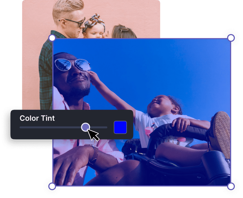 Instantly Add Blue Photo Filter Online