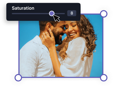 Under Image Effects, find the saturation slider