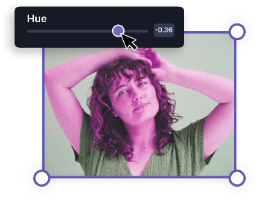 Use the “Hue” slider