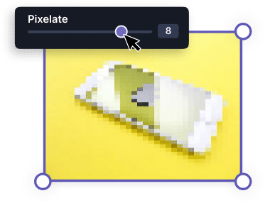 Go to “Pixelate” and move the slider