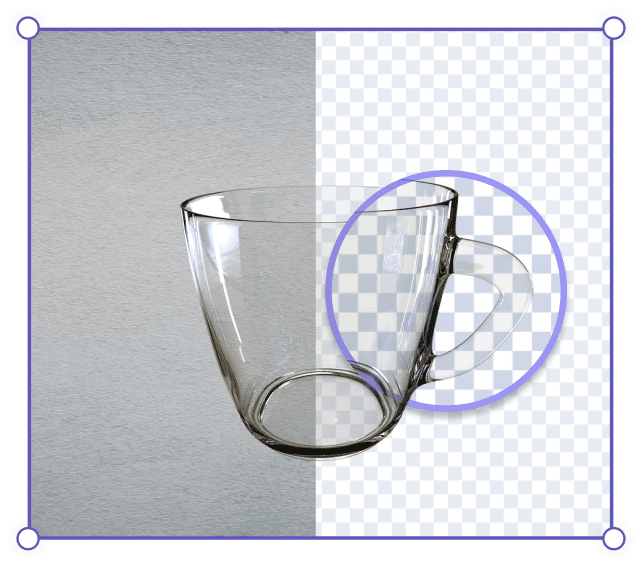 Erase Background from Transparent Objects without Losing Quality